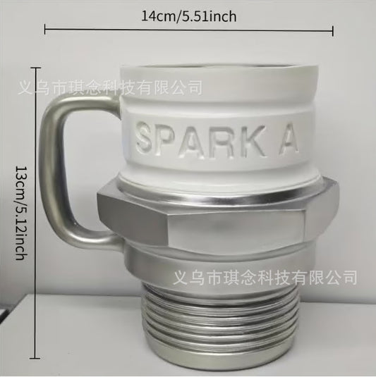 Дизайнерская кружка в форме свечи зажигания / двигатель V8 / V6
