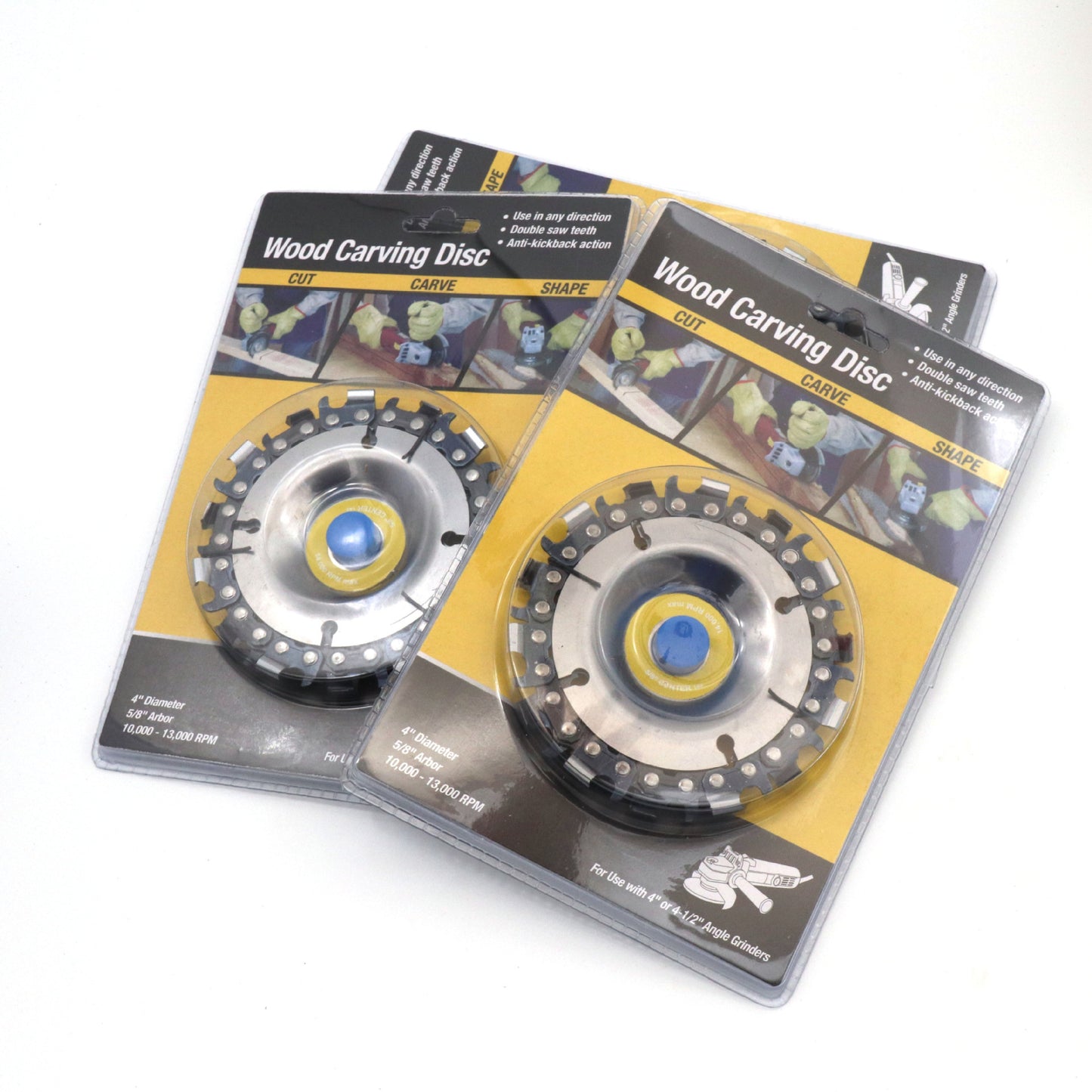 Disco de cadena para madera para amoladora 115 mm — 14 dientes, corte y ranurado