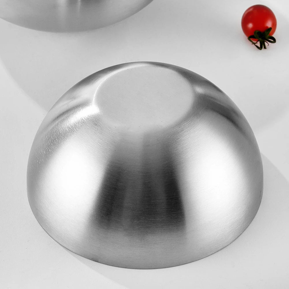 304 Thickened Salad Mixing Bowls Stainless Steel Double Wall Insulated Hot/Cold Serving Bowl Kitchen Cooking Food Containers